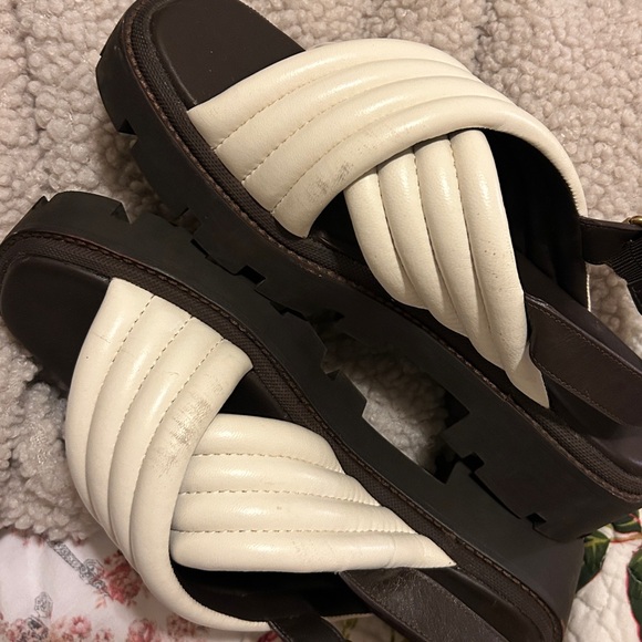 Tory Burch Dark Brown and Cream Sandals🥳🥳❌❌ - Picture 6 of 8